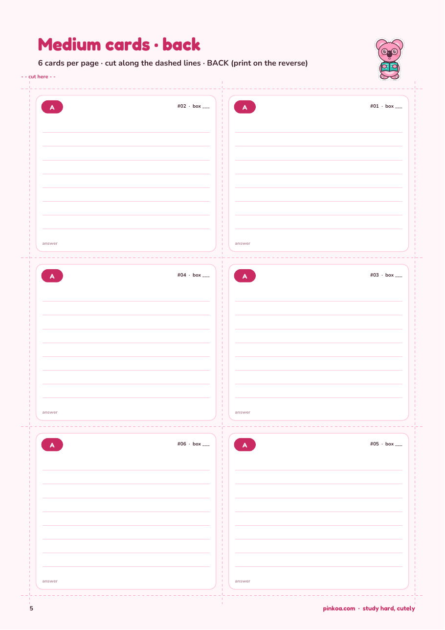 Koa Flashcards Kit (Printable PDF)