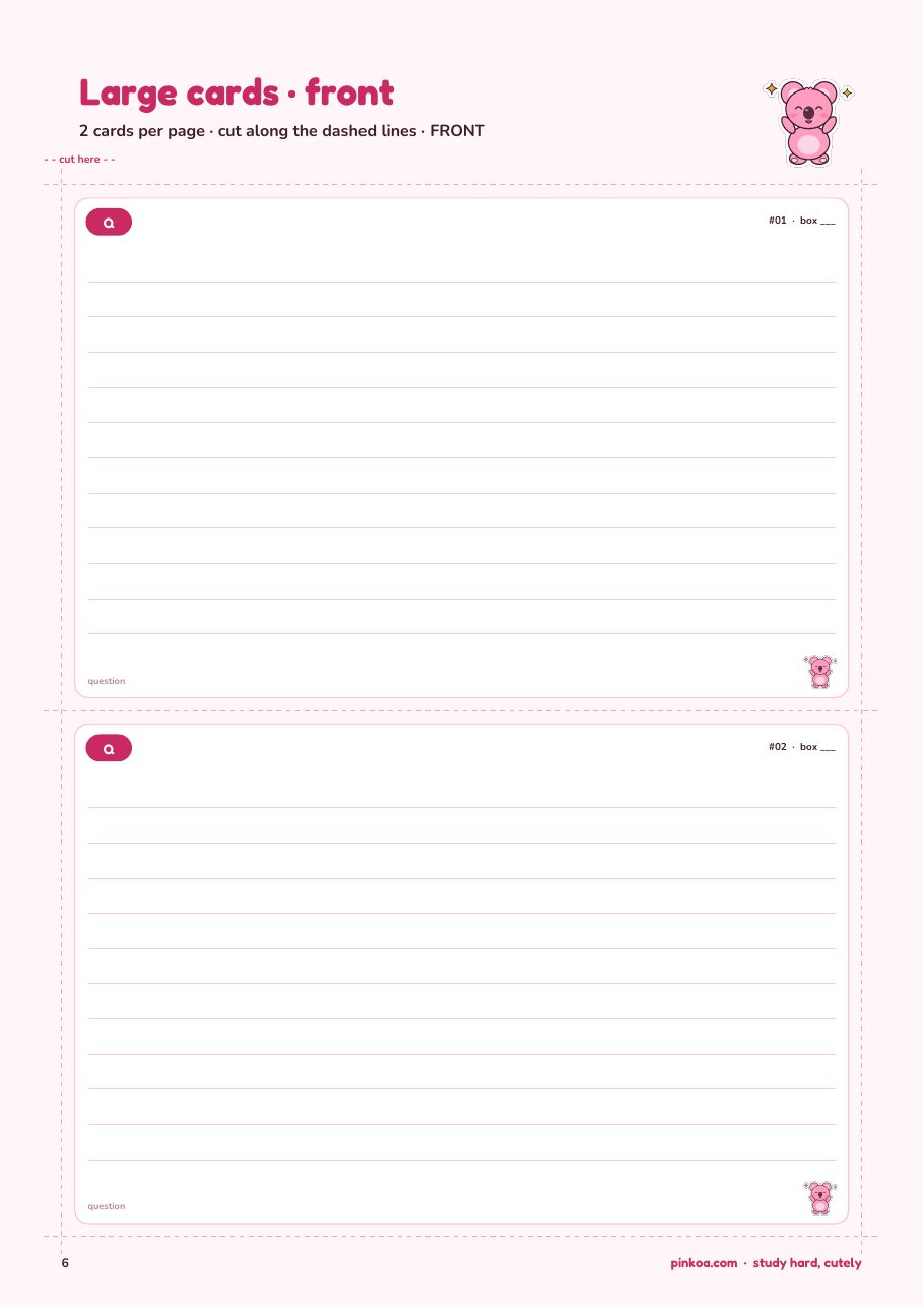 Koa Flashcards Kit (Printable PDF)