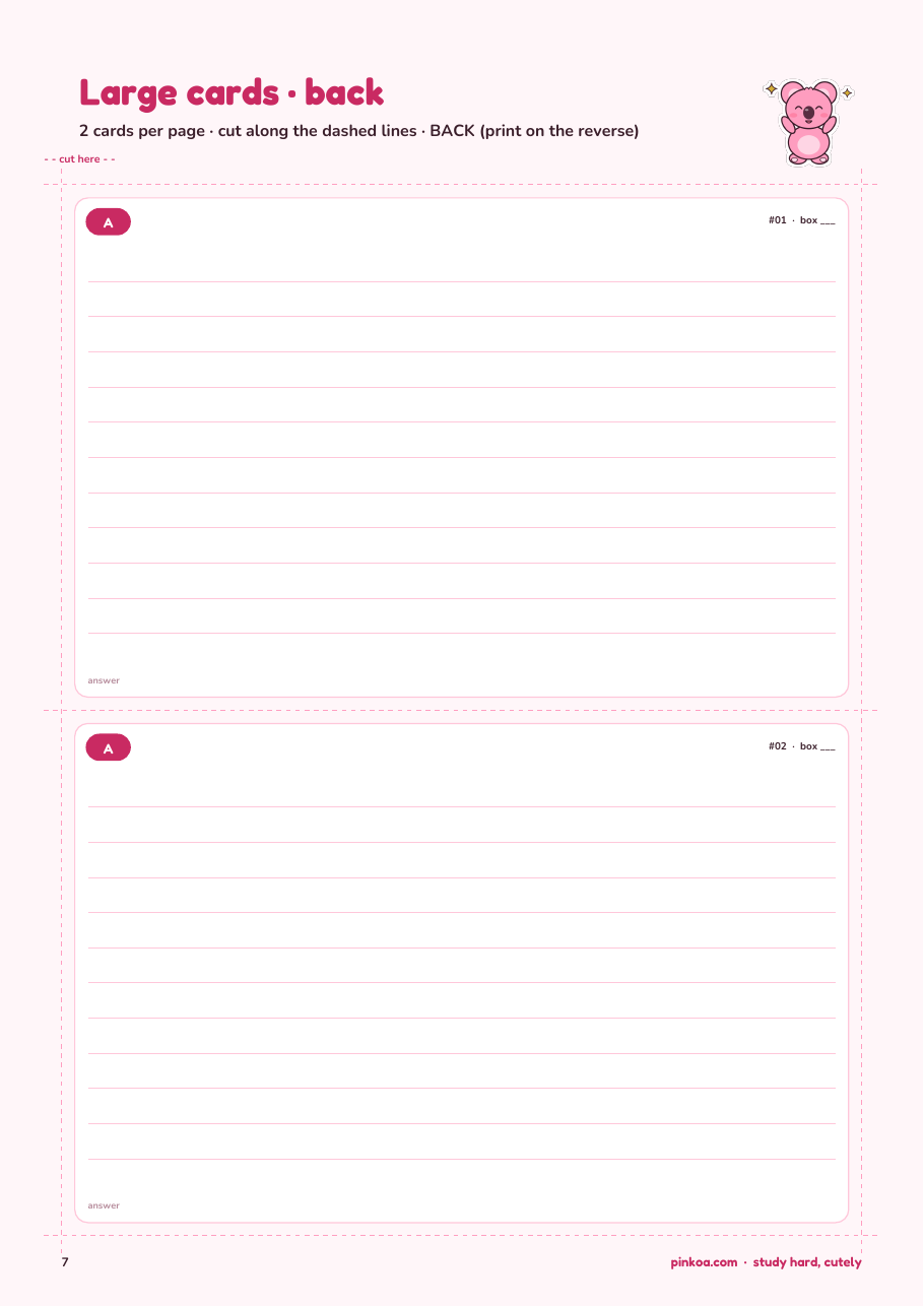 Koa Flashcards Kit (Printable PDF)