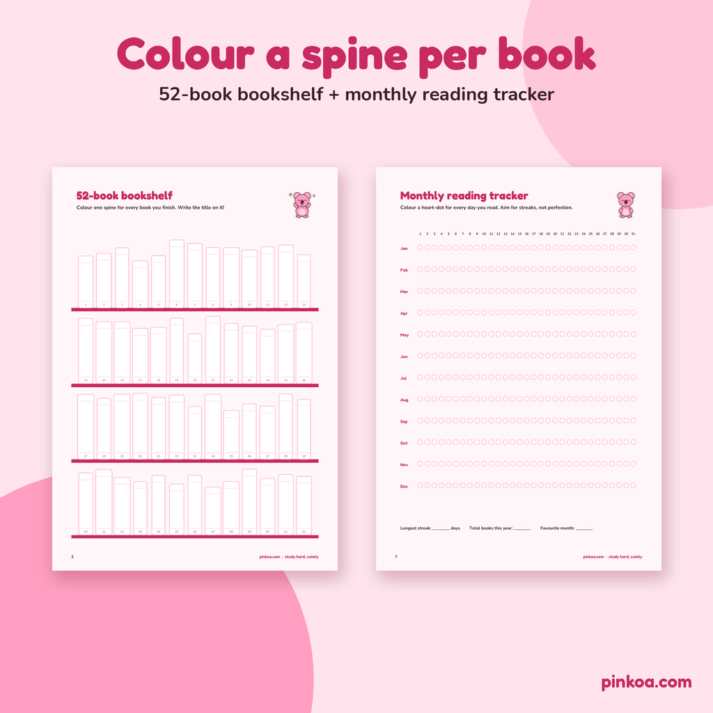 Koa Reading Log + Book Tracker (Printable PDF)