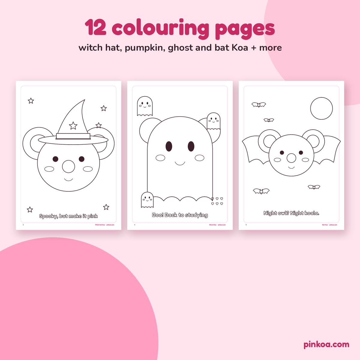 Halloween colouring pages