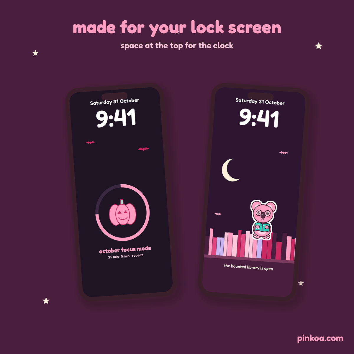 Halloween wallpaper on a lock screen