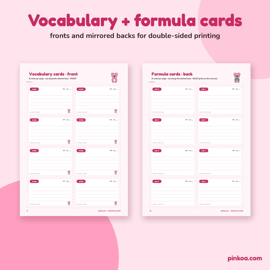 Koa Flashcards Kit (Printable PDF)