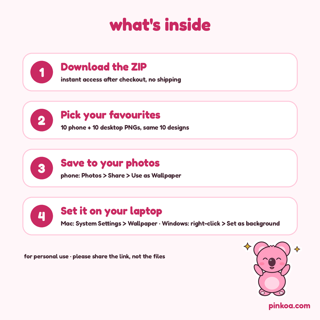 How to set the wallpapers
