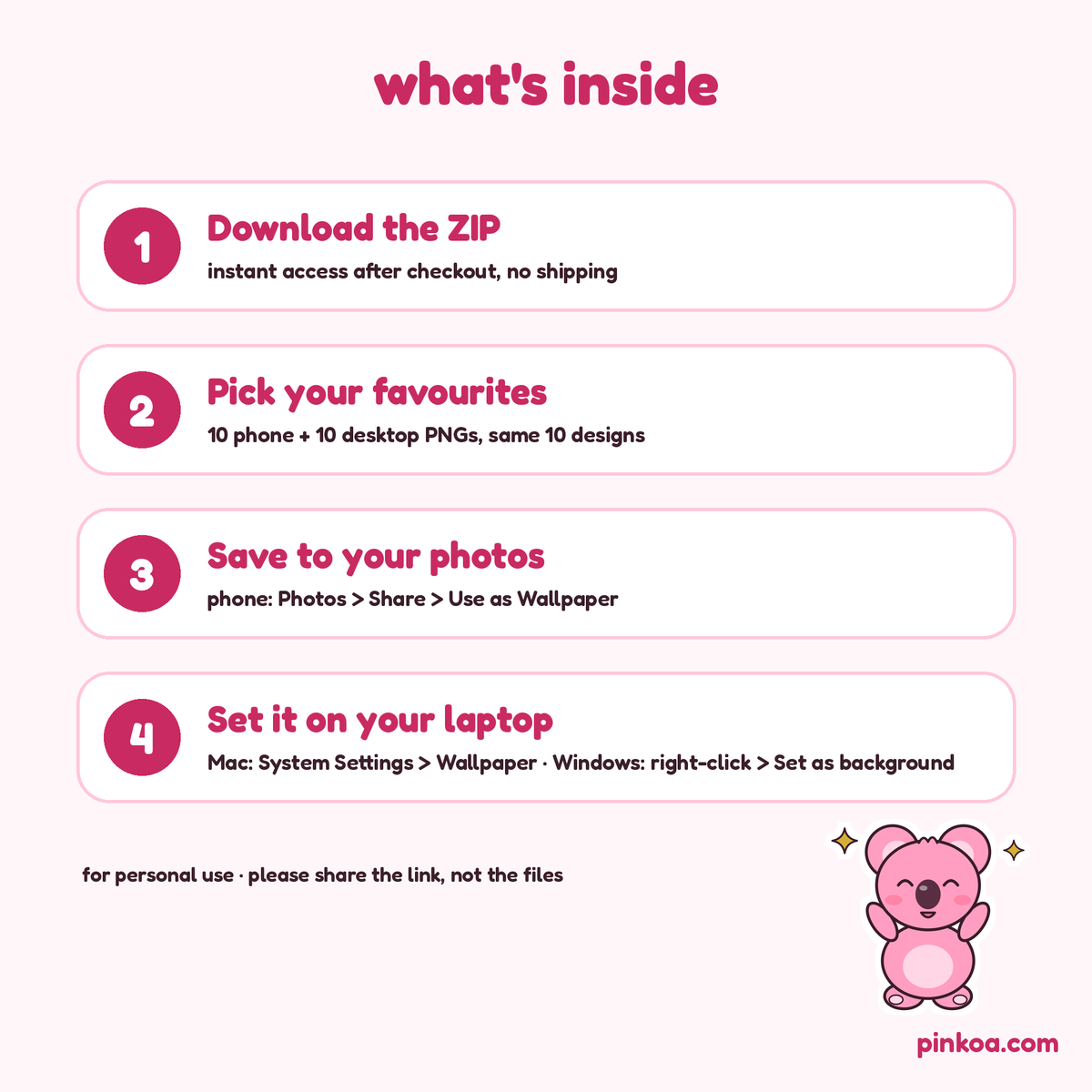 How to set the wallpapers