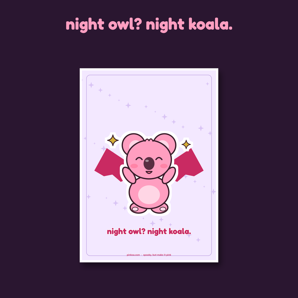 Pink Halloween Koa wall art preview 5