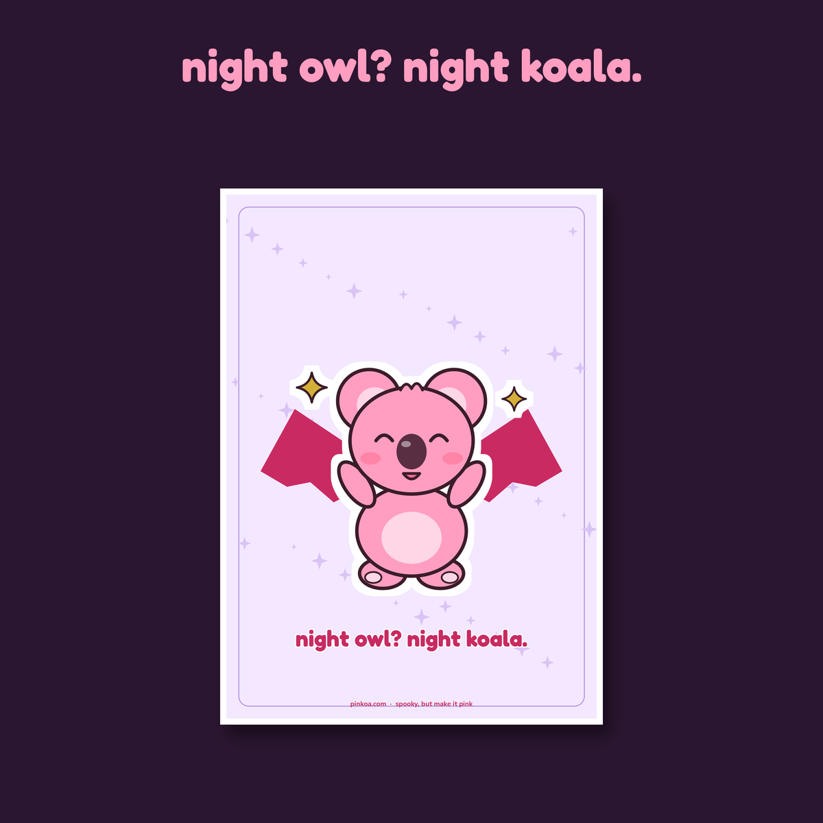 Pink Halloween Koa wall art preview 5