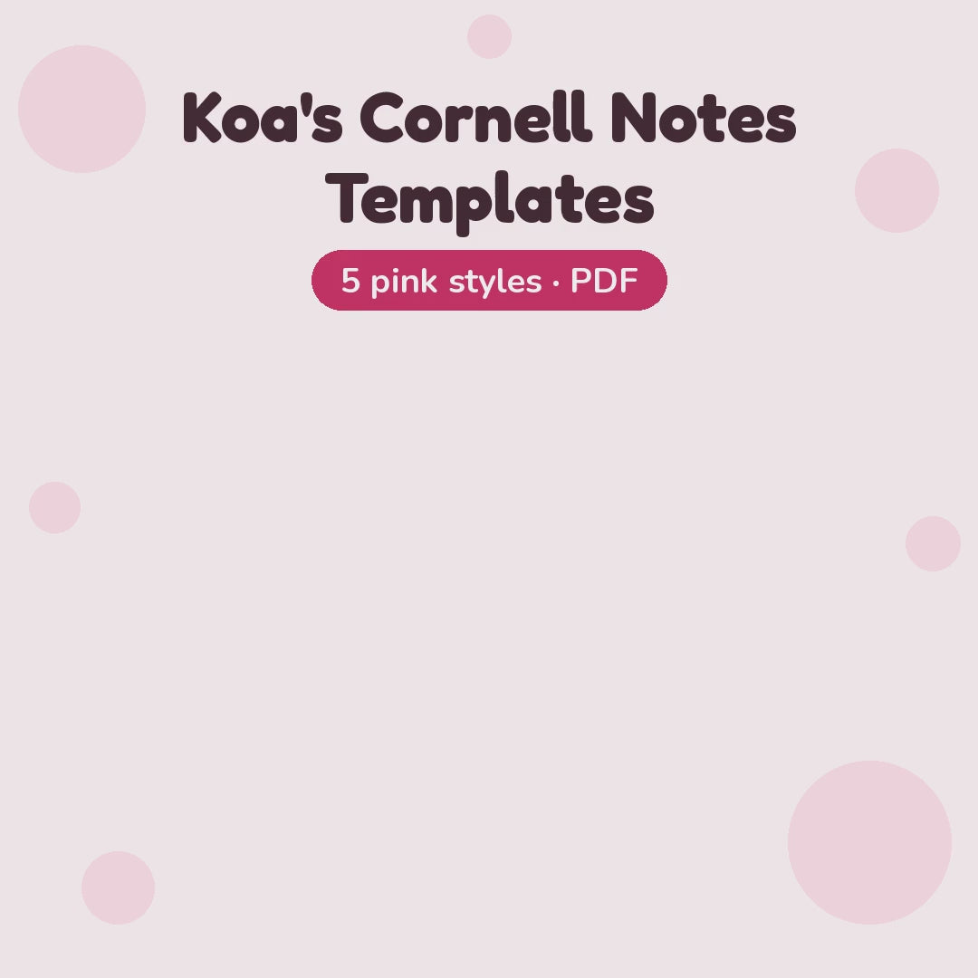 Video: a look inside Koa's Cornell Notes Templates
