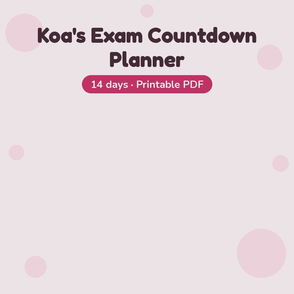Video: a look inside Koa's Exam Countdown Planner
