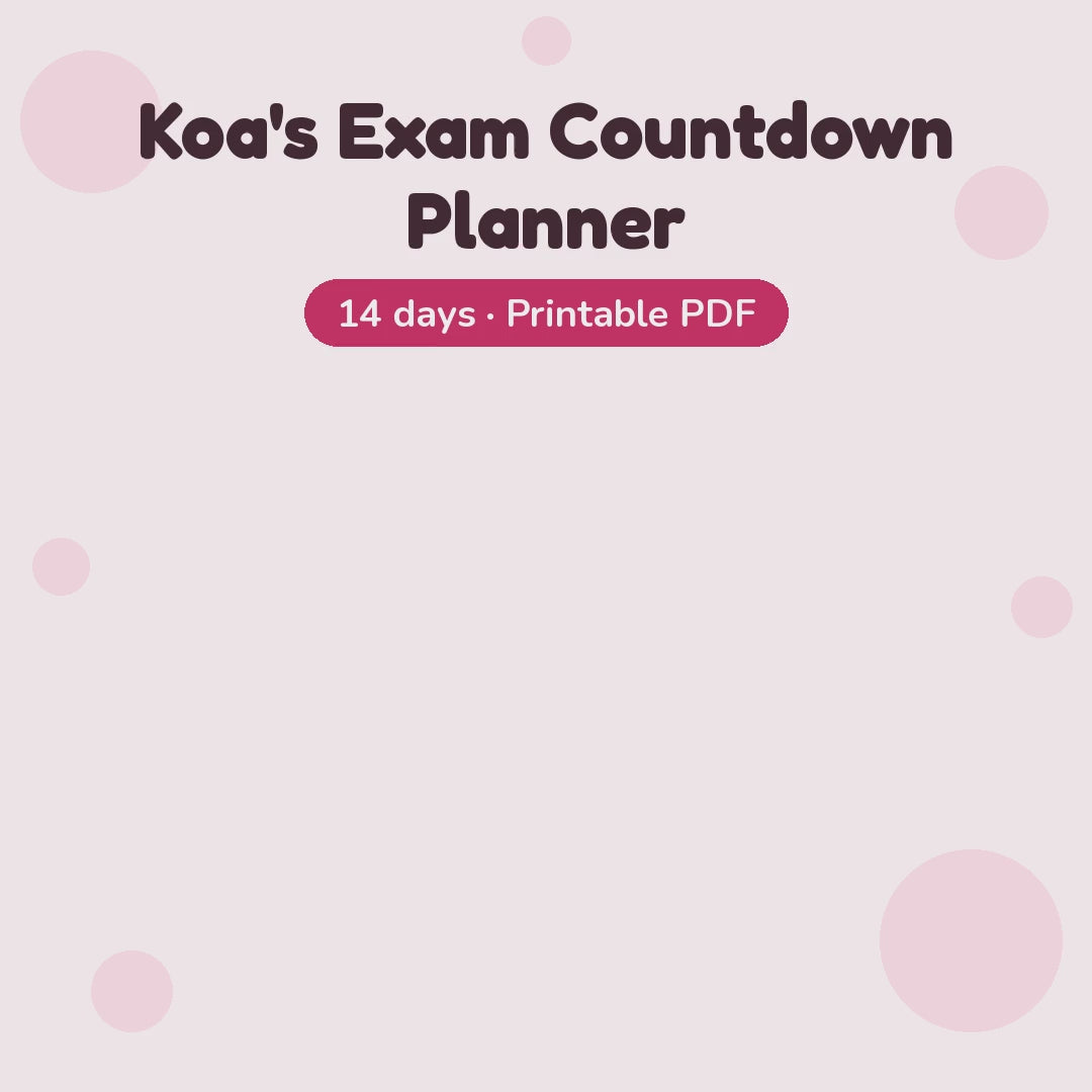 Video: a look inside Koa's Exam Countdown Planner