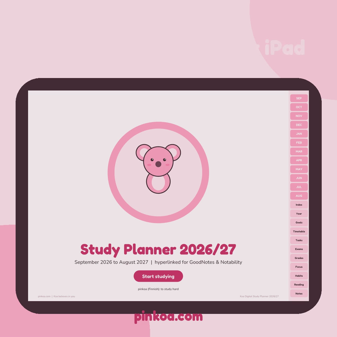20-second flip-through of the Koa Digital Study Planner
