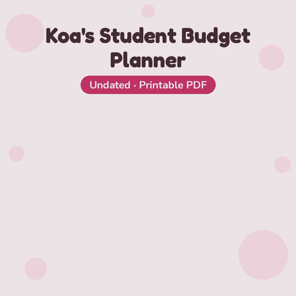 Video: a look inside Koa's Student Budget Planner
