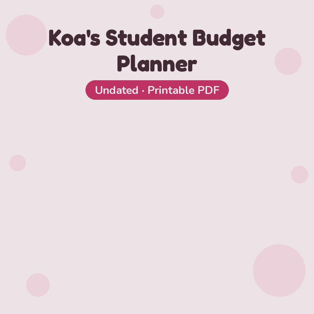 Video: a look inside Koa's Student Budget Planner