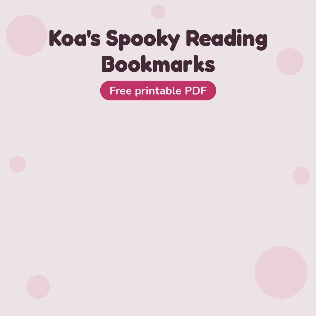 Video: Koa's Spooky Reading Bookmarks and reading tracker