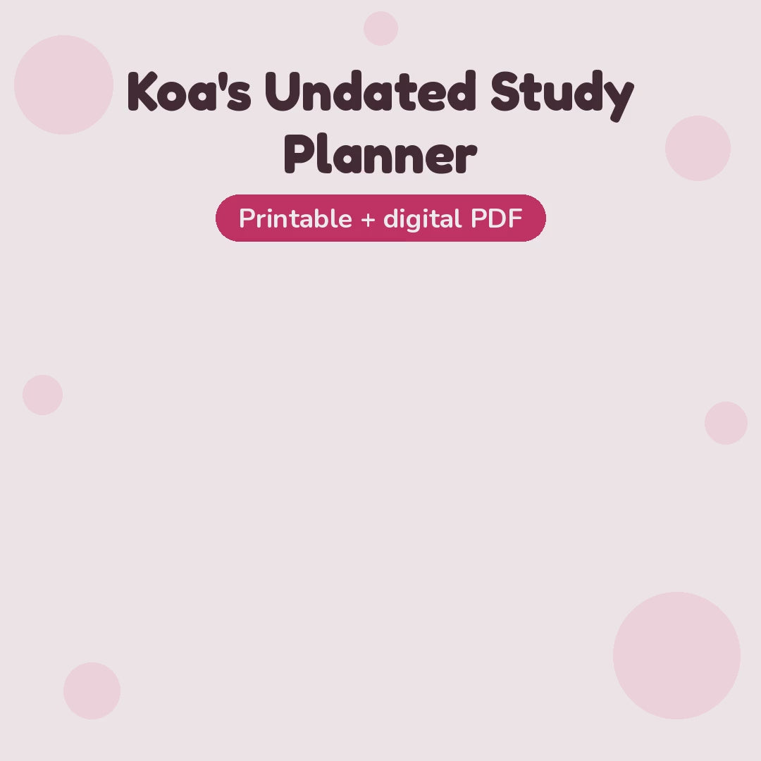 Video: a look inside Koa's Undated Study Planner
