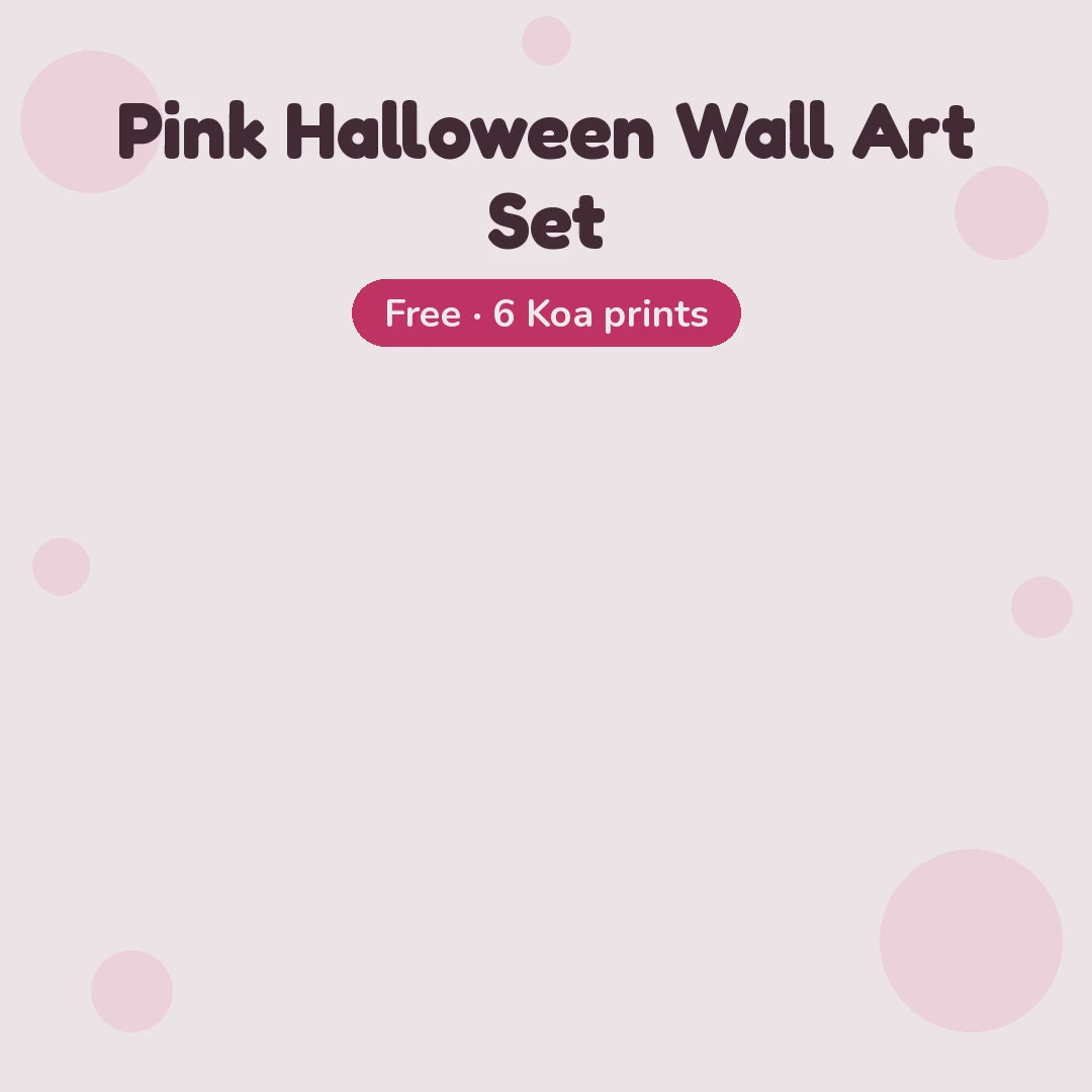 Video: all 6 prints in the Pink Halloween Wall Art Set