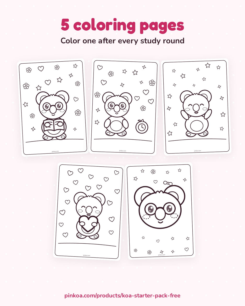 5 Koa coloring pages for students