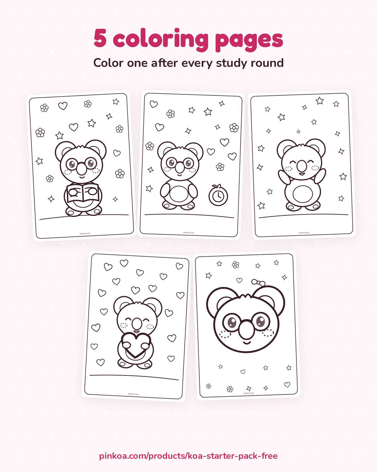 5 Koa coloring pages for students